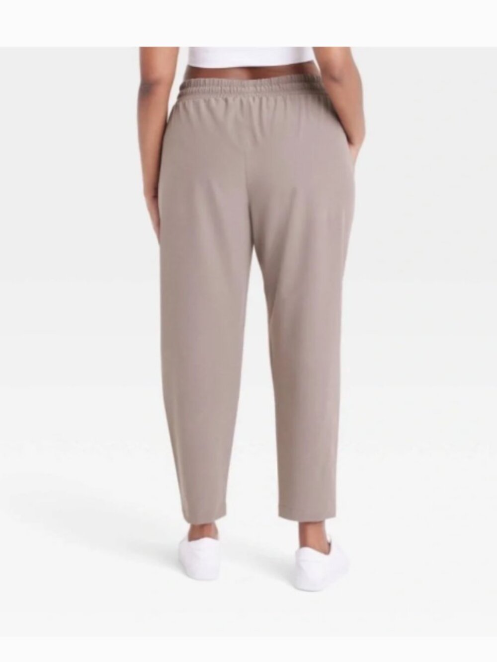 All in Motion Women's Stretch Woven Taper Pants - Tan L - Picture 6 of 12